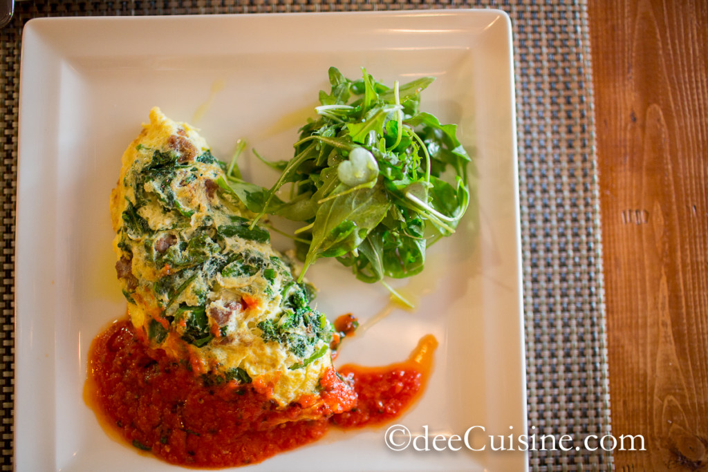 Sausage & Broccoli Rabe Omelette