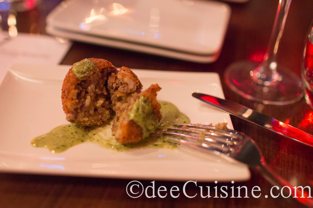 Bistro 7 Beef and Gouda Risotto Ball