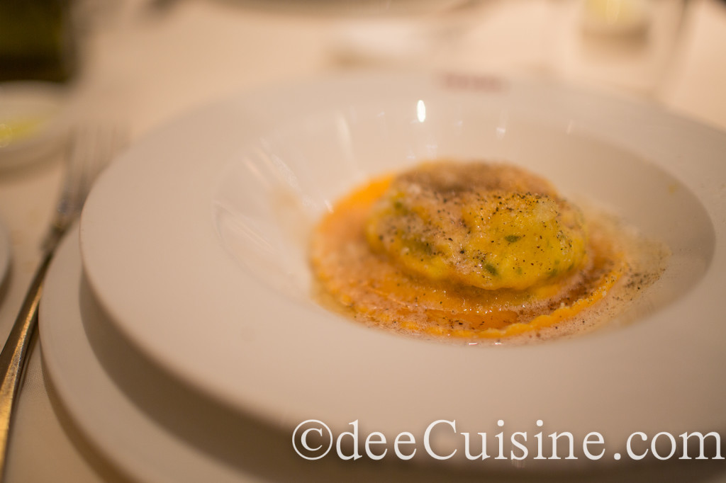 "Uovo" Soft Egg Yolk Filled Raviolo 