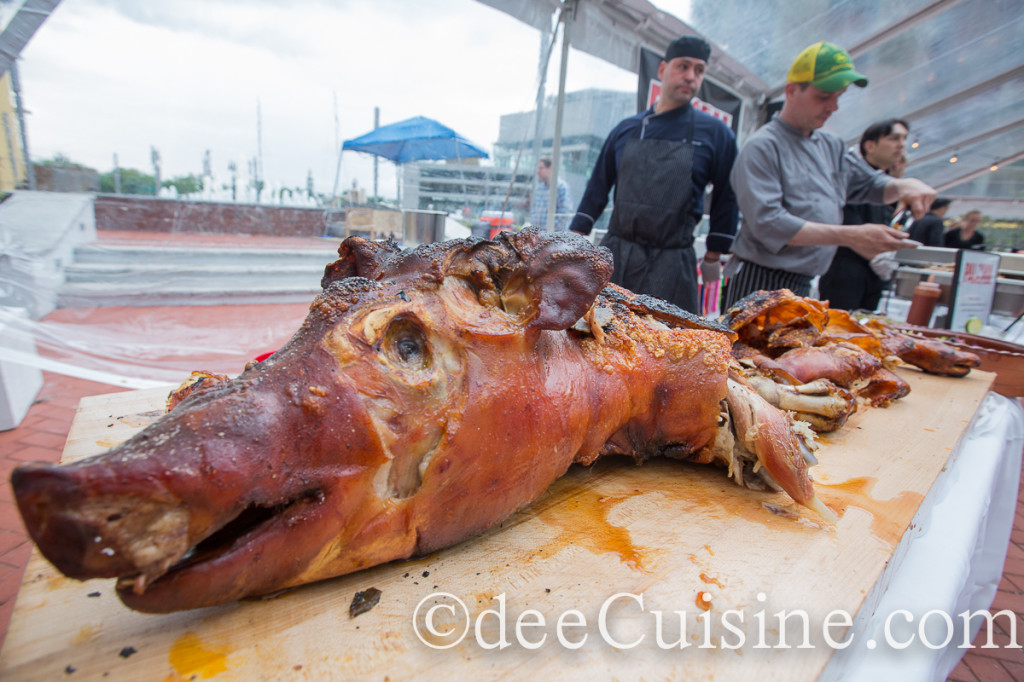 Achiote-marinated whole pig