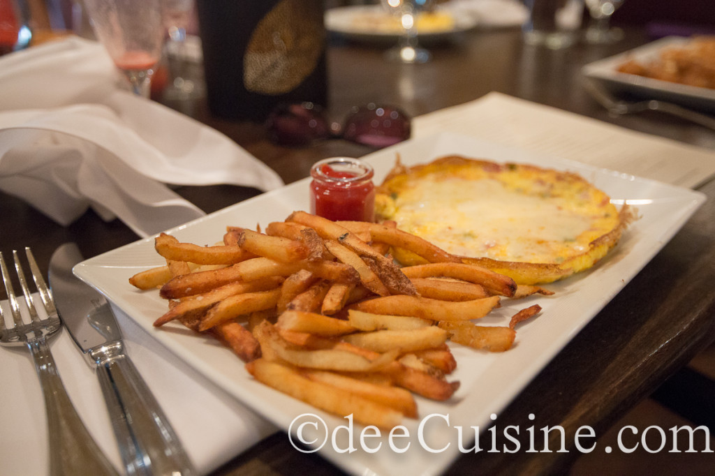 Spring Vegetable Frittata, Sea Salt Fries