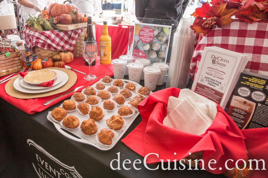 Homemade mini apple cider donuts with apple filling from DeCicco & Sons
