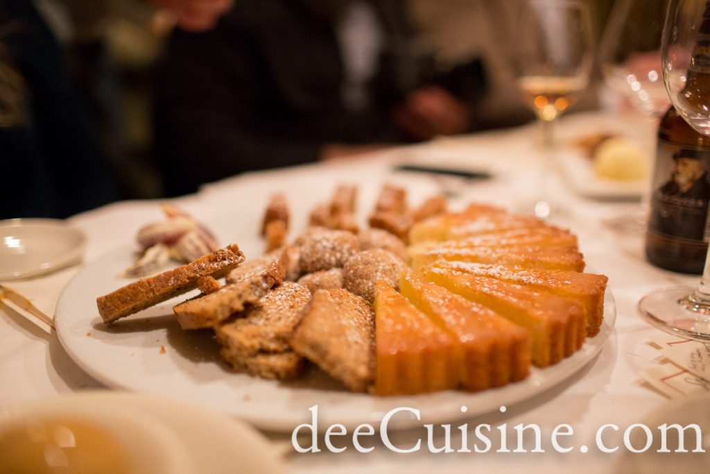 Pignoli Honey Tart, Lemon Semolina Cake and Black Pepper & Walnut Biscotti