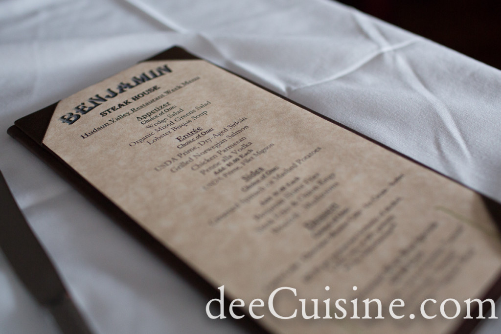 Restaurant Week Menu