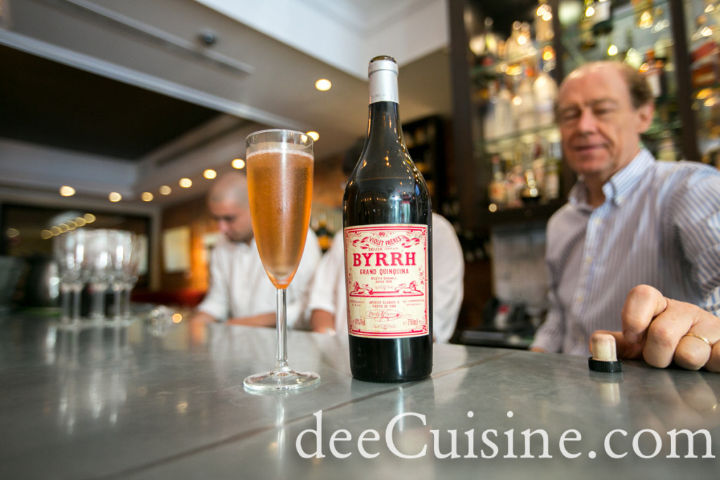 Bistro V Cocktail with Byrrh and Sparkling Wine