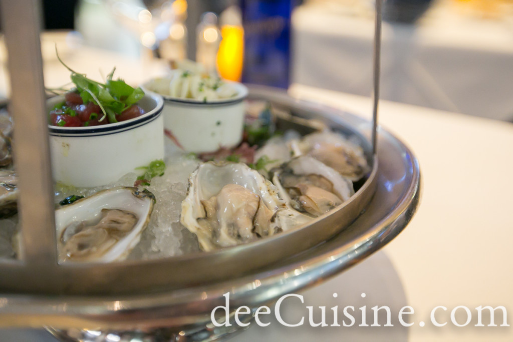 Raw Bar Sampler - oysters at NYY Steak