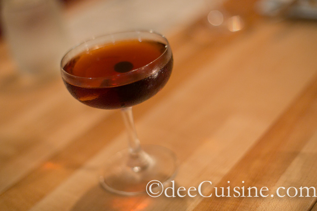 Amari Manhattan high west rye whiskey, cardamaro, luxardo amaro