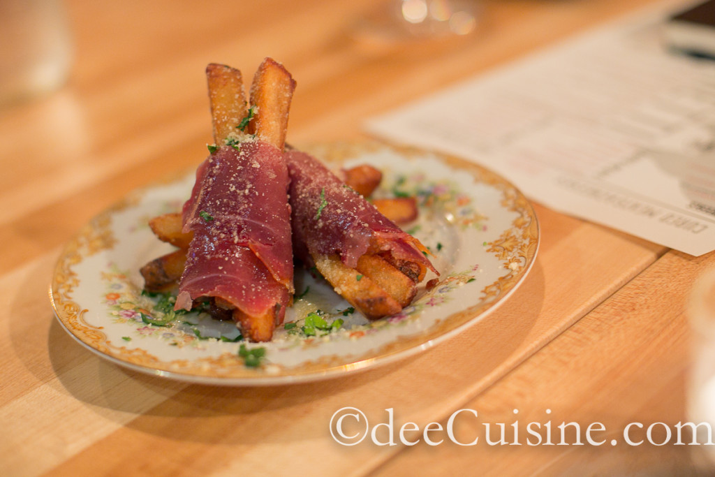 Prosciutto Wrapped Truffle Fries
