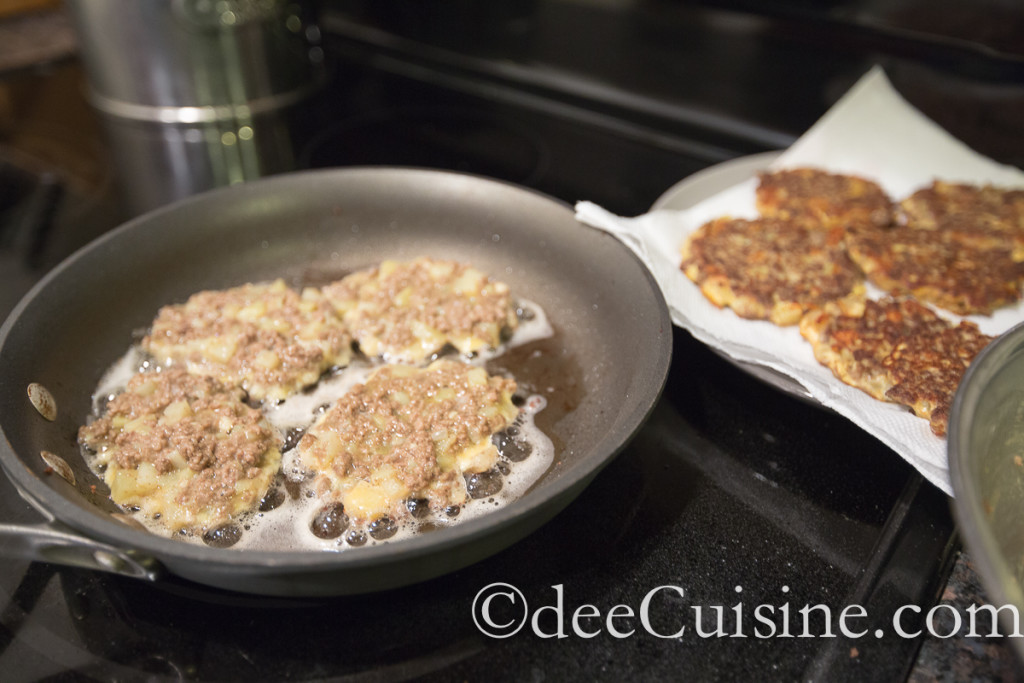 In a medium size skillet, cook patties about 3-5 minutes per side.