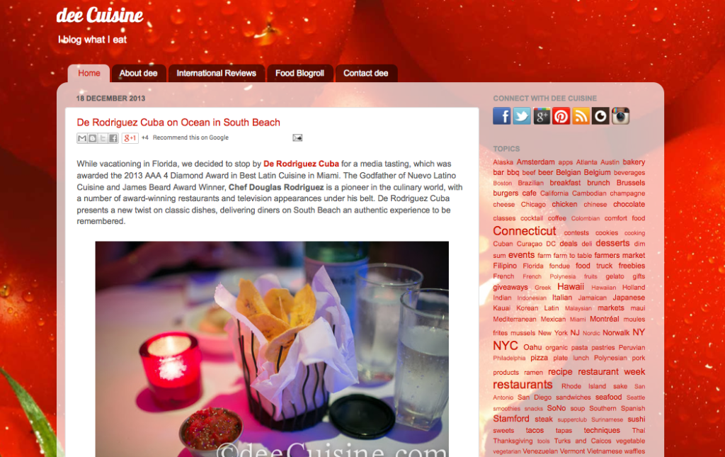 Gotta love the tomato theme - last used in December 2013