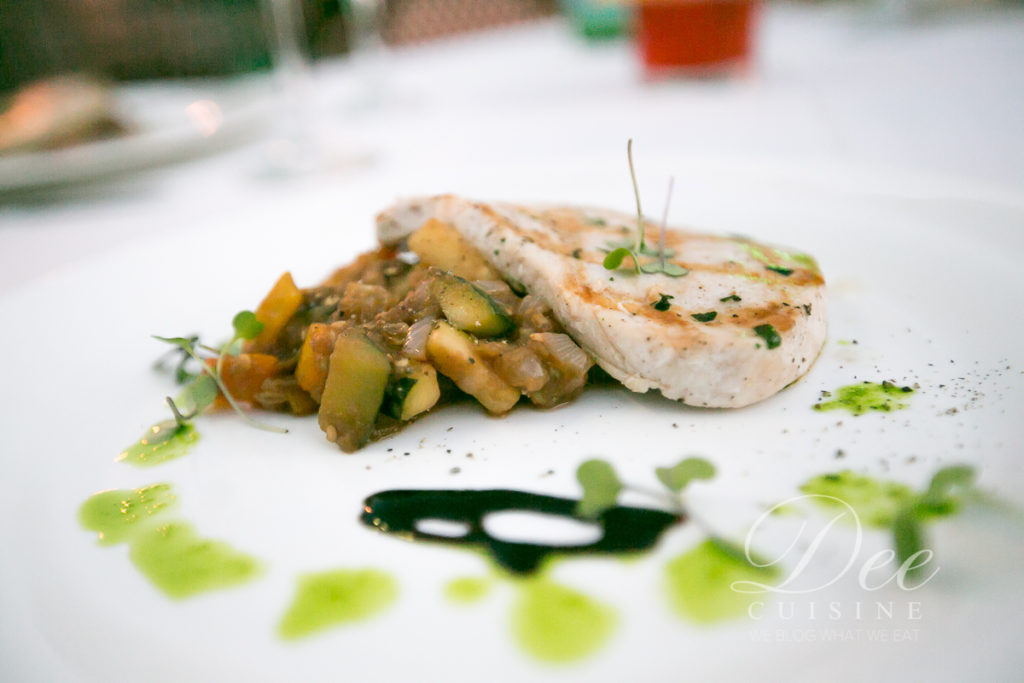 Grilled Swordfish with roasted vegetable caponata