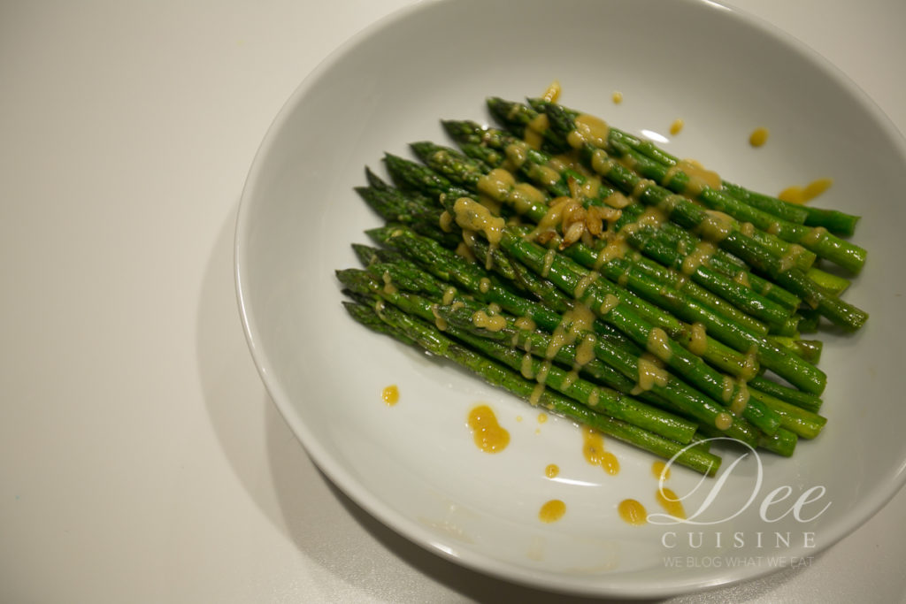 Sautéed Asparagus with Garlic and Rosemary Honey Mustard