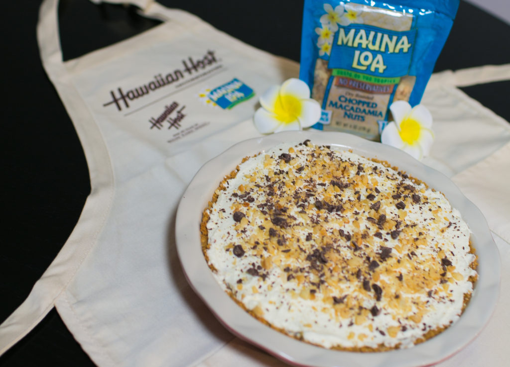 Chocolate Haupia Pie with a Graham Cracker and Macadamia Nut Crust