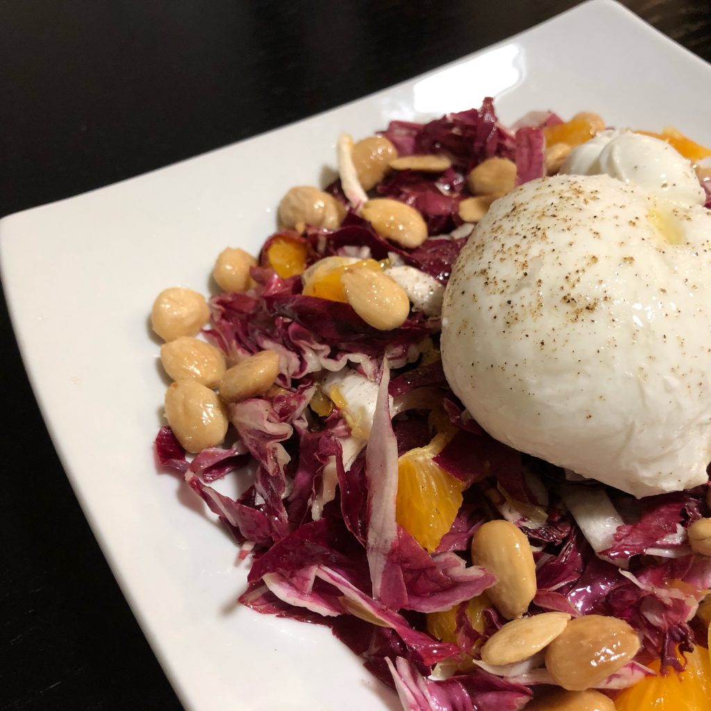 Radicchio and Citrus Salad with Burrata and Marcona Almonds
