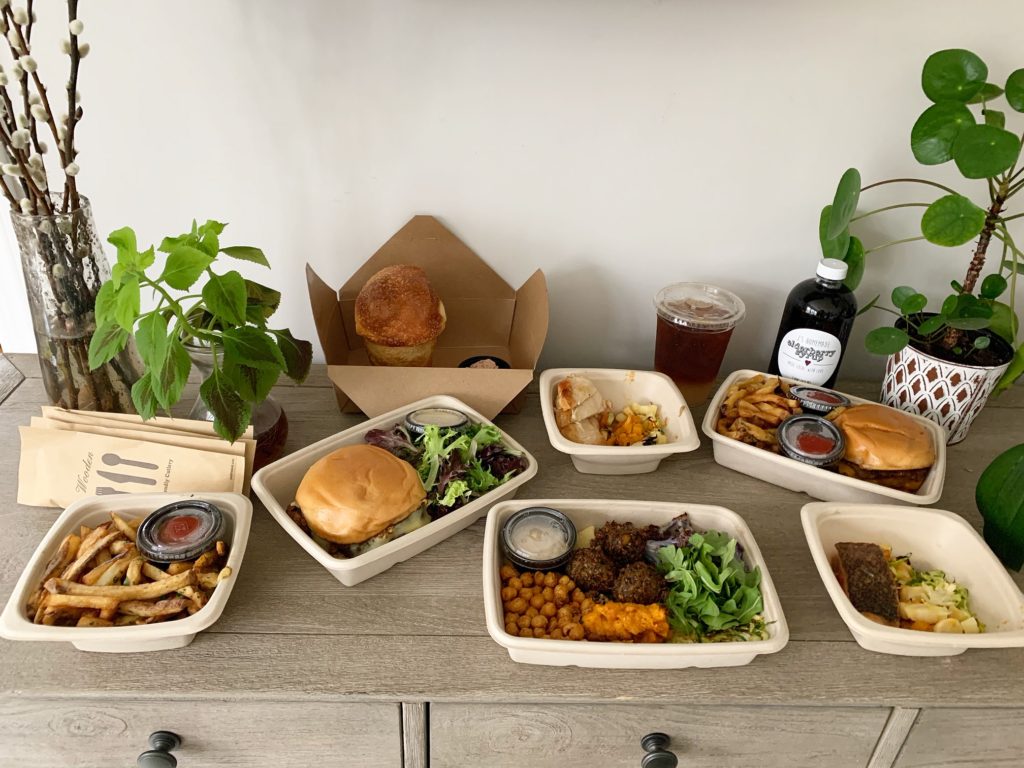 Enjoying Terrain Cafe food at home