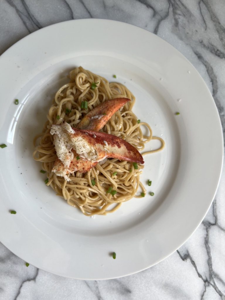 Smoked Spaghetti with Lobster